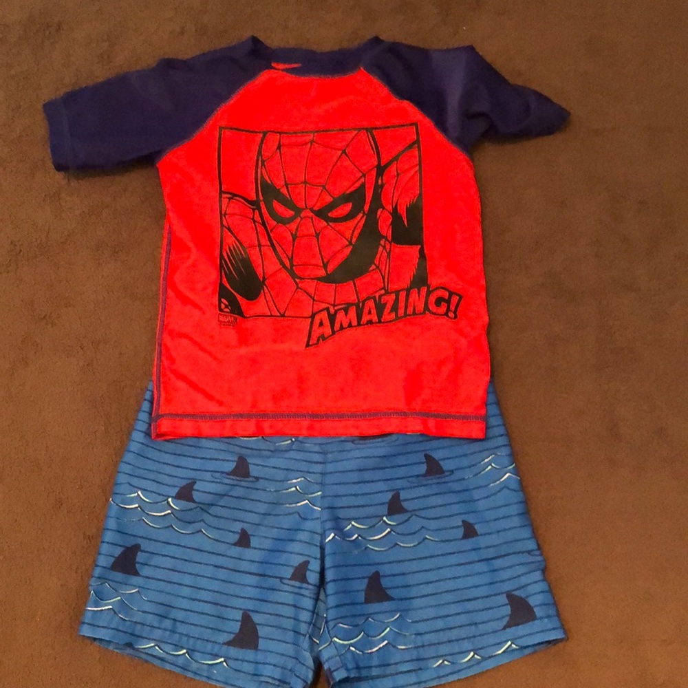 Boy swimming trunks and shirt